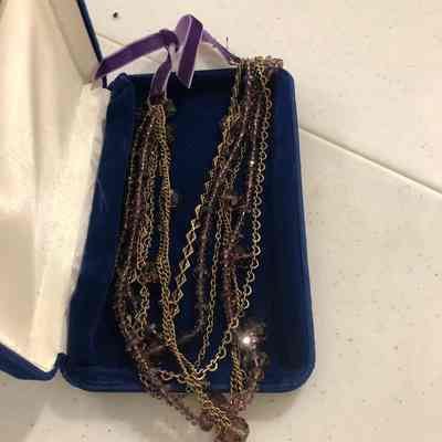 Necklace in velvet box