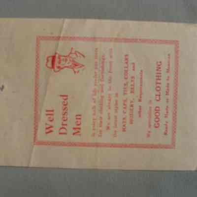 Smolkin's Men's Wear receipt