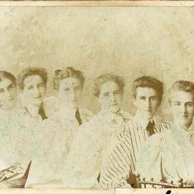 Photo of Dennistoun Girls - 2021.12.290e: Written on the back "Summer of 1896."