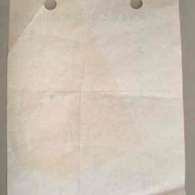 Almonte Cold Storage receipt for Len Fulton