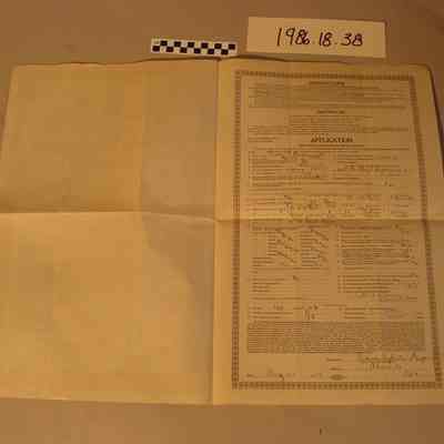 Life insurance certificate from The Order of Railroad Telegraphers