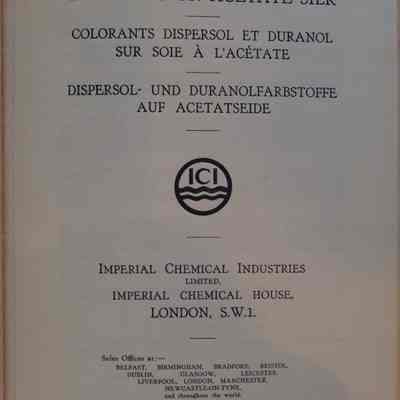 Dispersol and duranol dyestuffs on acetate silk.