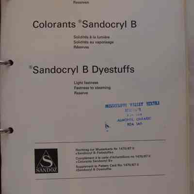 Sandocryl B dyestuff.
