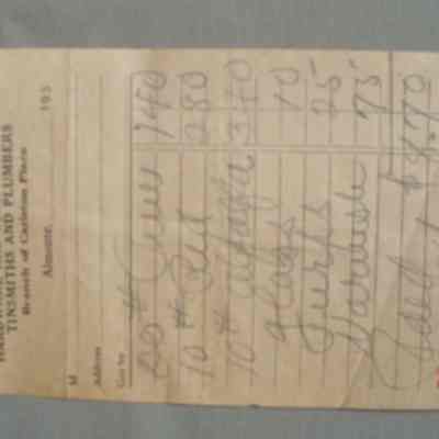 Taylor Hardwares Limited receipt