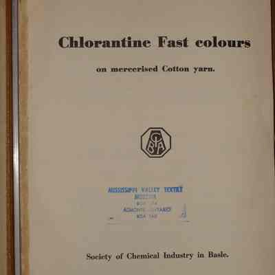 Chlorantine fast colours : On mercerised cotton yarn.
