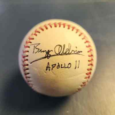 Apollo 11 Crew Signed Baseball Neil Armstrong, Buzz Aldrin and MIchael Collins