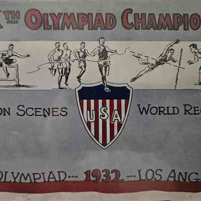 1932 Los Angeles Olympics Postcard