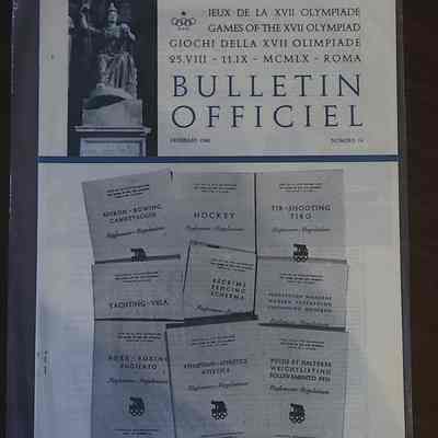 1960 Olympics Bulletin