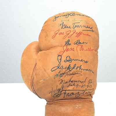 Johnson, Jack; Max Baer, Ali, Holmes, Primo Carnera, Jess Willard, James J. Jeffries, Gene Tunney, Jack Dempsey, James Braddock