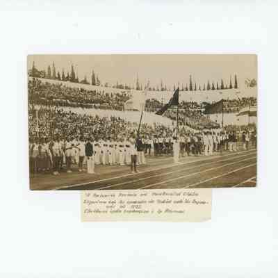 Photo of Athletes Holding Flags 1932 Olympics