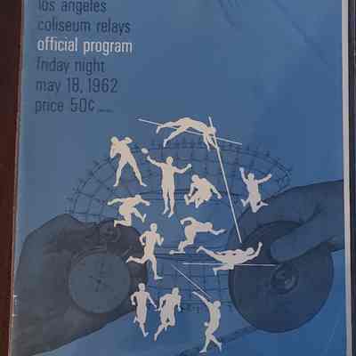 1962 Track Meet Program Los Angeles Coliseum