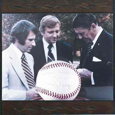President Ronald Reagan and Joel Platt
