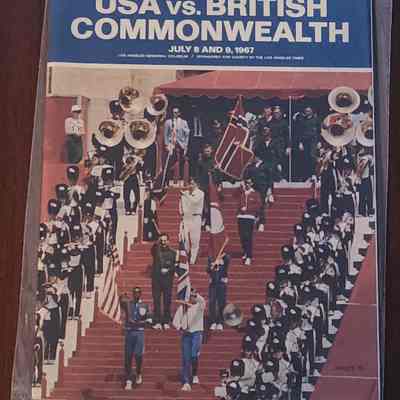 1967 USA vs. Britain Los Angeles Coliseum Program