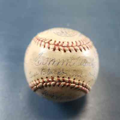 1940's Athletics; Connie Mack, Tena Blackburne, Woody Wheaton, Frank Hayes, Jack McGillen, Bert Kuczynski, Nelson Cox, Frank Slack, Dave Kiefe, Don Black, Bill Burgo, George Kell, Bobby Wilkins, Chief Bender, Al Simmons, Hal Wagner, Ed Busch, Buster Mills, Jojo White and