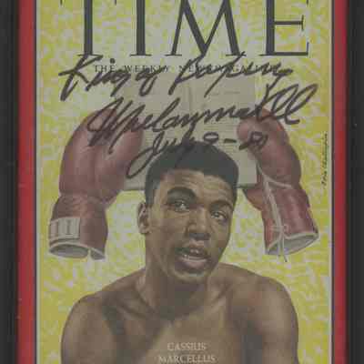 Muhammad Ali Signed Time Magazine