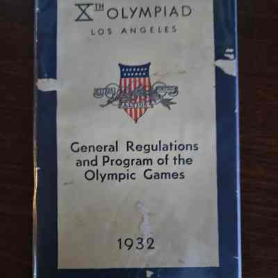 General Regulations and Program from 1932 Olympic Games