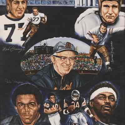 Nagurski, Bronko, Grange, Red, Gayle Sayers and Walter Payton