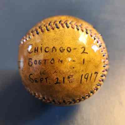 Baseball used in last out of 1917 A.L. Championship Series
