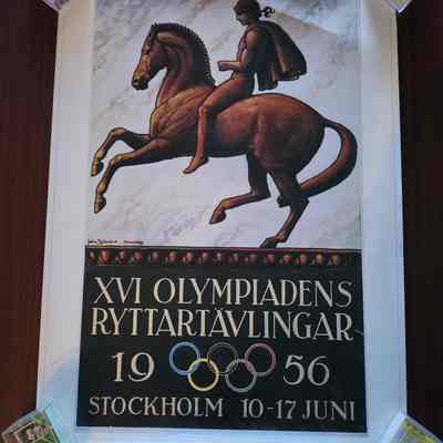 1956 Summer Olympics Poster (Reproduction)