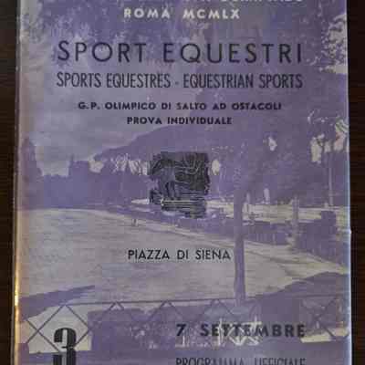 Rome Olympic Equestrian Sports Program