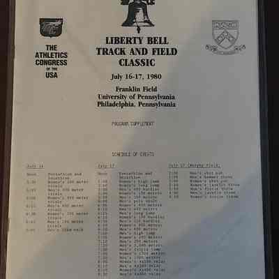1980 Liberty Bell Track and Field Classic Program