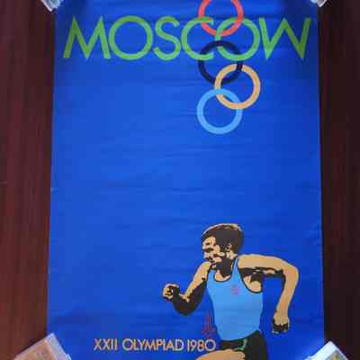 1980 Summer Olympics Moscow Poster