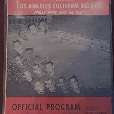 1957 Track Meet Program Los Angeles Coliseum