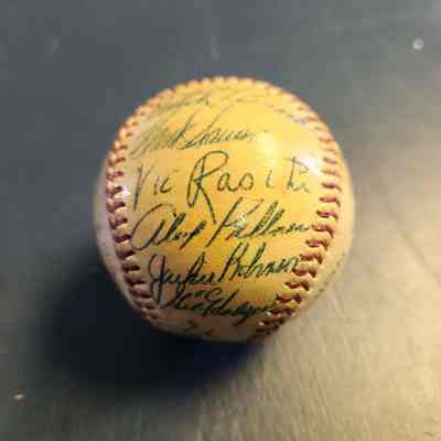 1950's All Stars; Roy Campanella, Duke Snider, Harvey Haddix, Gus Bell, Ralph Kiner, Ted Kluszewski, Ed Mathews, Pee Wee Reese, Willie Mays, Stan Musial, Connie Mack, Red Schoendienst, Dutch Leonard, Hank Sauer, Vic Raschi, Alex Keller, Jackie Robinson and Gil Hodges