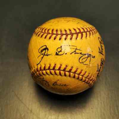 Early 1950's Yankees; Joe DiMaggio, Yogi Berra, Mickey Mantle, Frank Crosetti, Casey Stengel, Ed Lopat, Phil Rizzuto , Allie Reynolds, Ralph Houk, Johnny Mize and others