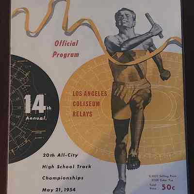 1954 Los Angeles High School Track Championship Program