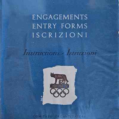 Engagements Entry Forms Program from Rome Olympics