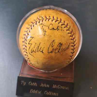McGraw, John; Ty Cobb and Eddie Collins