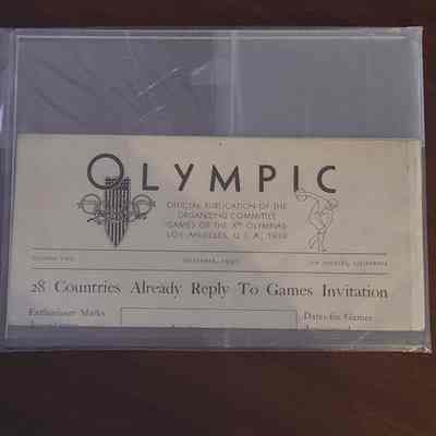 1930 Olympic Newsletter