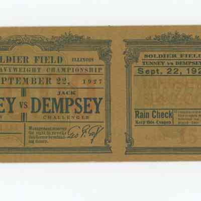Gene Tunney vs Jack Dempsey Fight Ticket September 22 1927