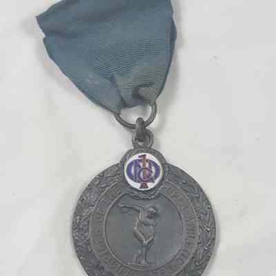 (2) Medals from 1910 and 1917 Auspices of the open athletic meet