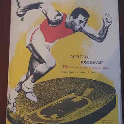 1959 Los Angeles Coliseum Track Meet Program