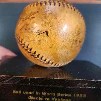 1923 World Series Baseball; John McGraw, Babe Ruth, Pat Moran, Miller Huggins and Nick Altrock