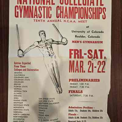 National Collegiate Gymnastic Championships Poster