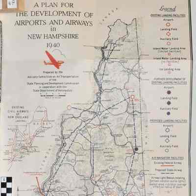1940 State Airport Plan Article & Chart
