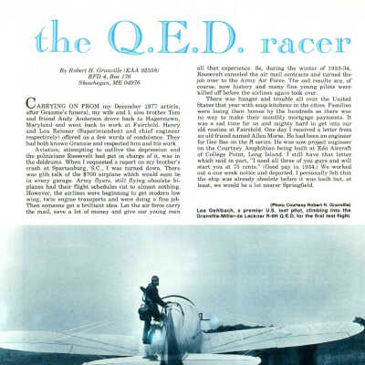 The Q.E.D. racer by Robert Granville