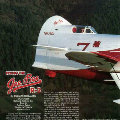 Flying the Gee Bee R-2 by Delmar Benjamin