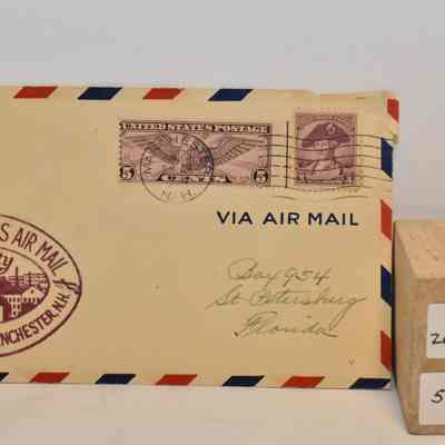 1934 Envelope Celebrating First Air Mail Flight from Manchester