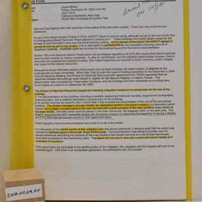 Grenier Field Property Documents Demolit