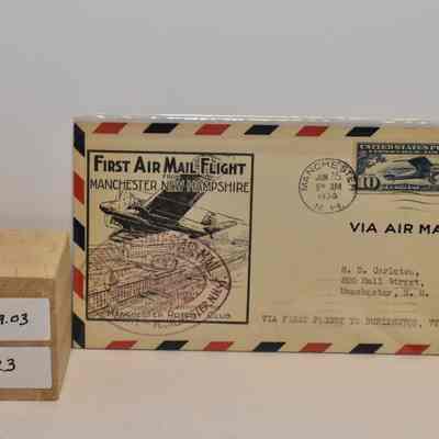 1934 Envelope Celebrating First Air Mail Flight from Manchester