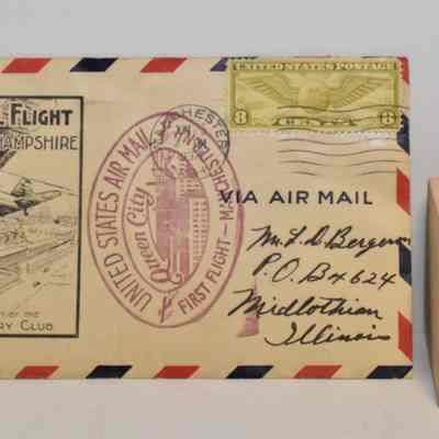 1934 Envelope Celebrating First Air Mail Flight from Manchester