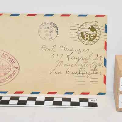 1934 Envelope Celebrating First Air Mail Flight from Manchester