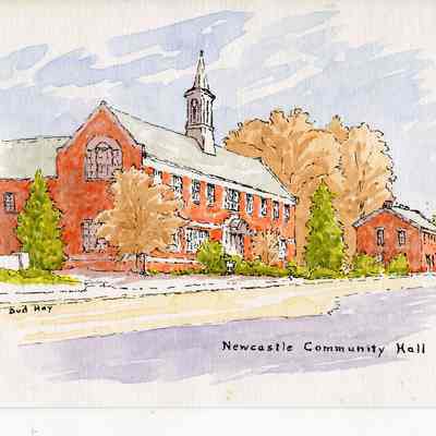 Community Hall Christmas Card to Jack Gordon from Bud Hay