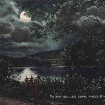 The River from Lake Flower, Avenue Drive, Saranac Lake