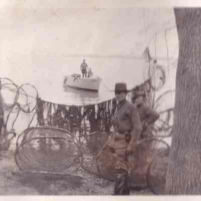 Nets Seized in Lake Champlain 1935. Found by aid of plane.