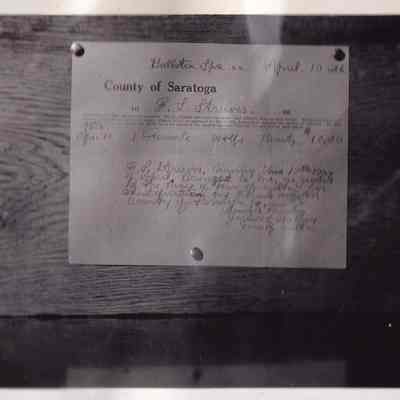 Bounty $10.00 paid to Fred Streever April 10, 1936 for killing one female wolf paid by the county of Saratoga.